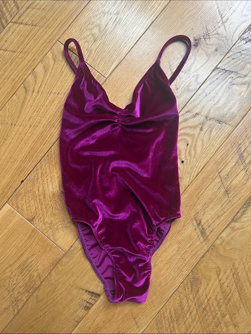 Bullet Pointe Velvet Pinch Leotard.